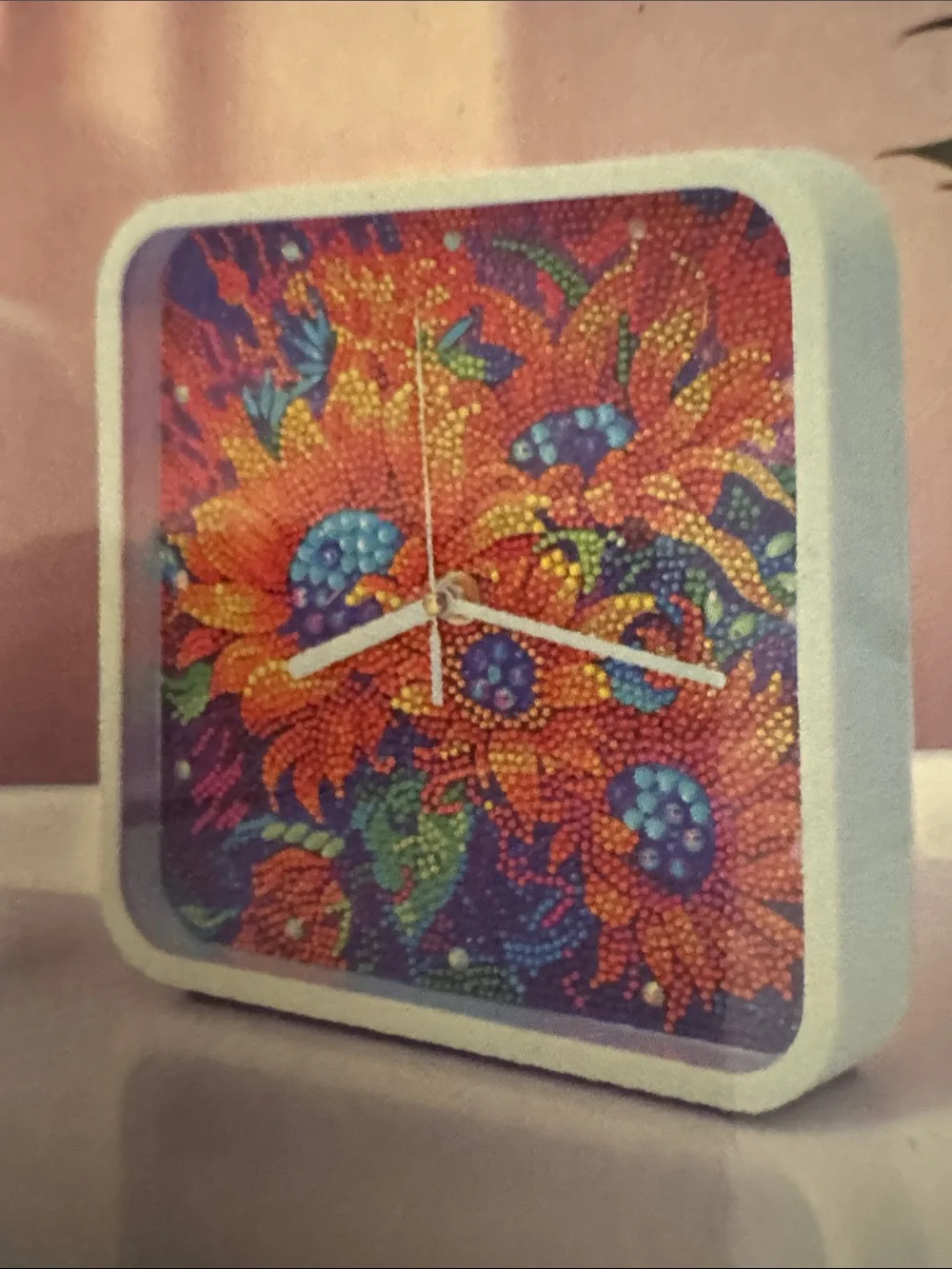 DIY Sunflower diamond painting clock kit